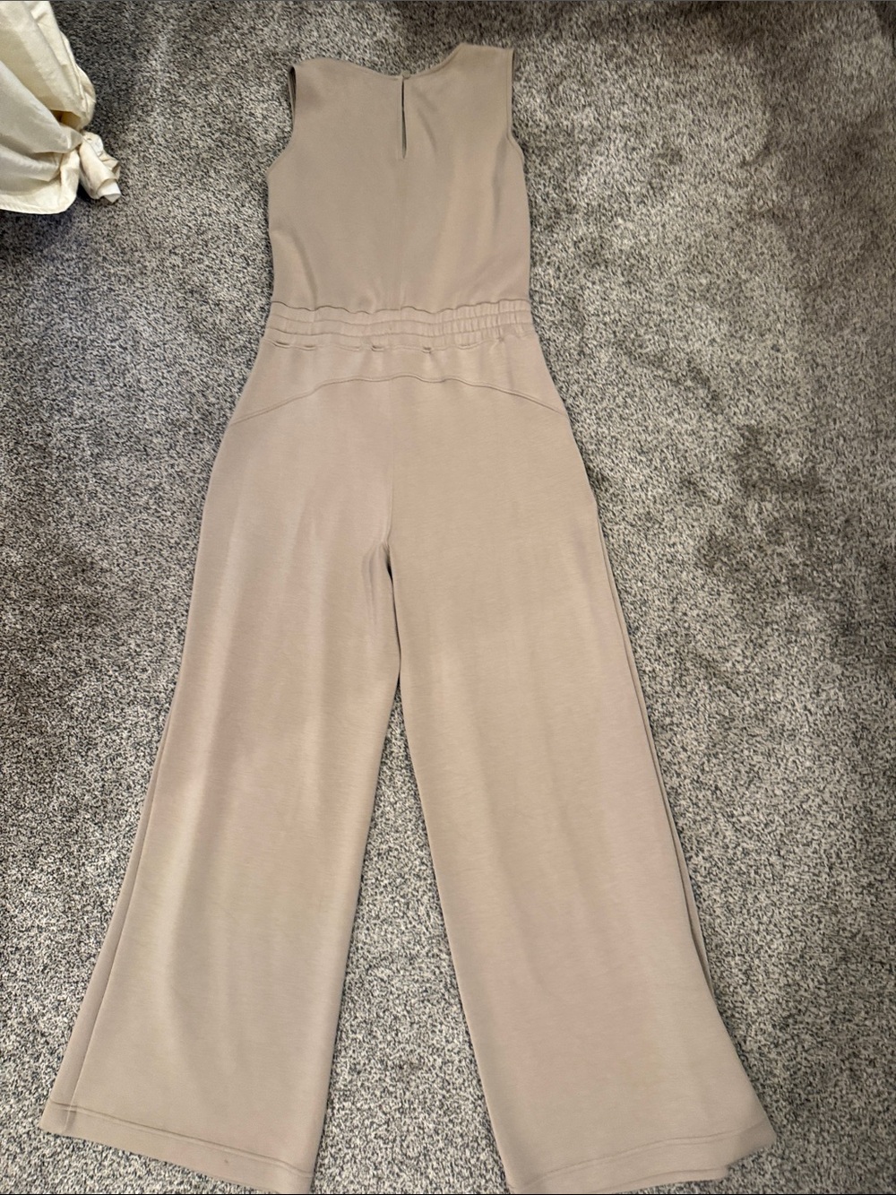 SPANX Sleeveless Wide-Leg Jumpsuit in Taupe - Picture 5 of 5